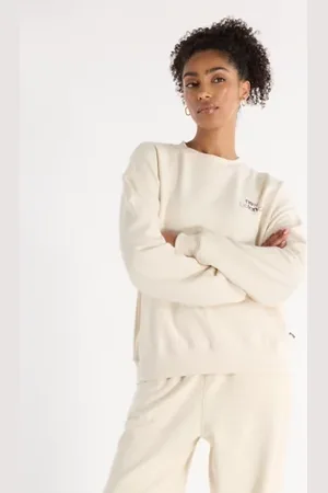 New Balance Mulheres French Terry Oversized Logo Crew em , Cotton Fleece, Tamanho XL