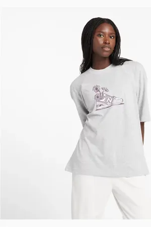 New Balance Mulheres Oversized Flower T-Shirt em , Tamanho L