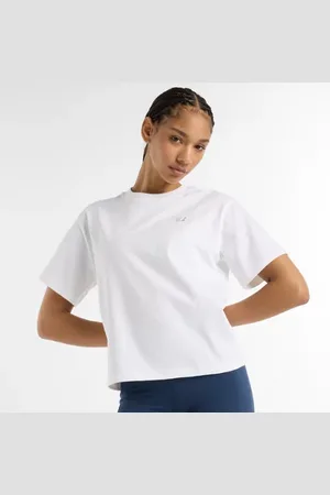 New Balance Mulheres Jersey Seamed T-Shirt em , Cotton
