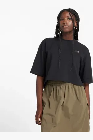 New Balance Mulheres Logo Oversized Jersey T-Shirt em , Tamanho L