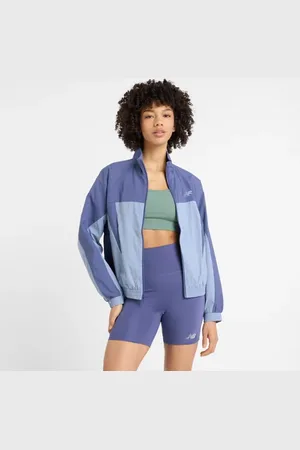 New Balance Mulheres Color Blocked Woven Jacket em , Tamanho XS
