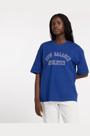 New Balance Mulheres Graphic Jersey Oversized T-Shirt em , Tamanho L