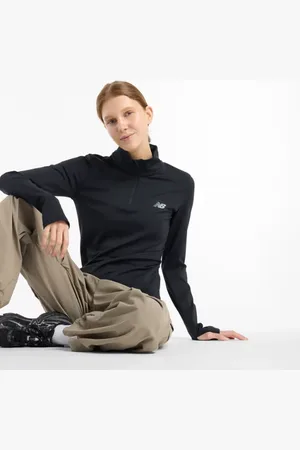 New Balance Mulheres Script Quarter Zip em , Tamanho L