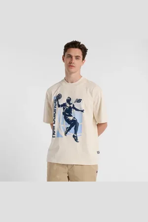 New Balance Homens Hoops Graphic Vintage T-Shirt em , Tamanho 2XL