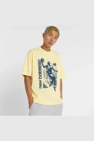 New Balance Homens Hoops Graphic Vintage T-Shirt em , Tamanho L