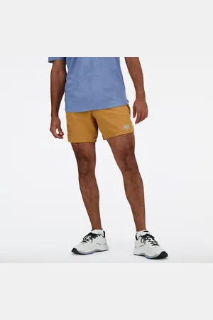 New Balance Homens Graphic Impact Run 5 Inch Short em , Polywoven, Tamanho XS