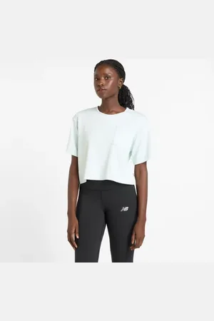 New Balance Mulheres Novelty Rib T-Shirt em , Tamanho L