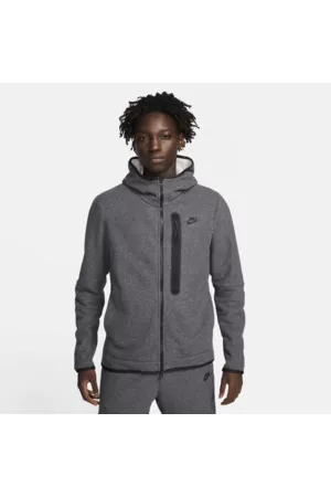 Nike Homem Camisolas com capuz - Hoodie de inverno com fecho completo portswear Tech Fleece para homem