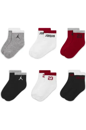 Jordan Meias antiderrapantes pelo tornozelo Legacy para bebé (12-24 meses, 6 pares)
