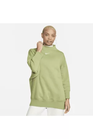 Nike Mulher Malhas De gola alta - Sweatshirt extremamente folgada de gola subida com mangas de 3/4 Sportswear Phoenix Fleece para mulher