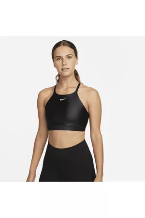 Nike Sutiã de desporto com decote subido de suporte ligeiro com almofada de duas peças Indy Shine para mulher