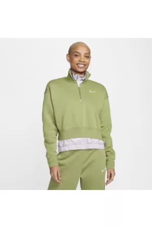 Nike Mulher Sweatshirts - Sweatshirt recortada folgada com fecho até meio Sportswear Phoenix Fleece para mulher