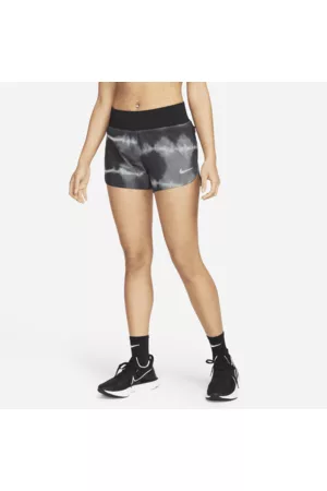 Nike Mulher Calções desportivos - Calções de running estampados com cintura normal Dri-FIT Eclipse para mulher