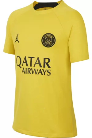 Jordan T-shirts & Manga Curta - Camisola de futebol Dri-FIT do equipamento de aquecimento Paris Saint-Germain Júnior