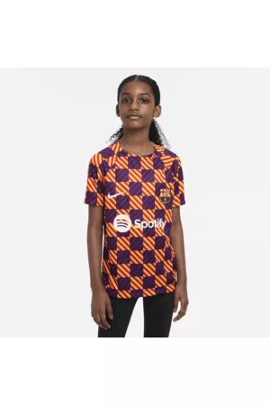 Nike Camisolas sem capuz - Camisola de futebol Dri-FIT do equipamento de aquecimento FC Barcelona Júnior