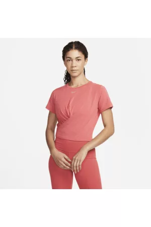 Nike Mulher T-shirts desportivas - Camisola de manga curta recortada com efeito torcido Dri-FIT One Luxe para mulher
