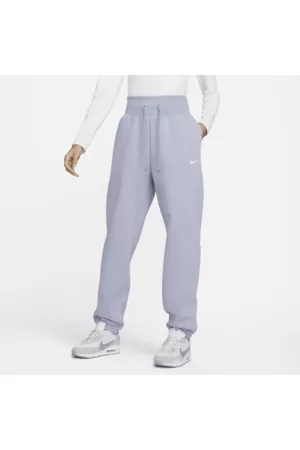 Nike Mulher Calças Cintura Subida - Calças de fato de treino folgadas de cintura subida Sportswear Phoenix Fleece para mulher