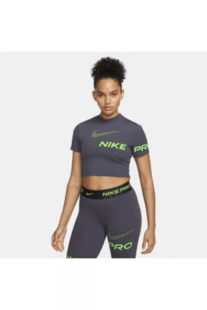 Nike Mulher T-shirts desportivas - Camisola de treino de manga curta recortada com grafismo Pro Dri-FIT para mulher