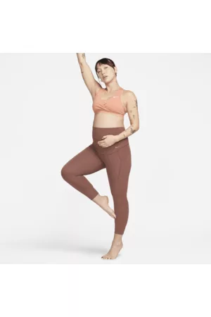 Nike Mulher Leggings - Leggings a 7/8 de cintura subida e suporte ligeiro com bolsos Zenvy (M) para mulher (Maternity)