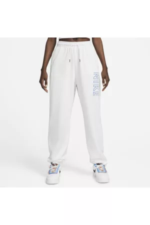 Nike Mulher Calças Cintura Subida - Calças desportivas de cintura subida folgadas Sportswear para mulher