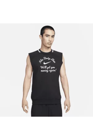 Nike Homem T-shirts desportivas - Camisola de fitness de lã cardada sem mangas Dri-FIT para homem