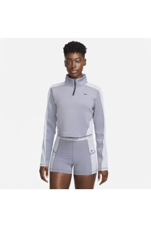 Nike Mulher Sweatshirts de Manga larga - Camisola de treino de manga comprida com fecho a 1/4 Dri-FIT para mulher