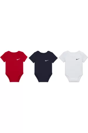 Nike Bodies - Bodies com Swoosh para bebé (3–6 M, embalagem de 3)