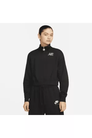 Nike Mulher T-shirts desportivas - Camisola de lã cardada com fecho a 1/4 Sportswear Air para mulher