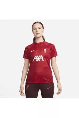 Nike Mulher T-shirts & Manga Curta - Camisola de futebol do equipamento de aquecimento Dri-FIT Academy Pro Liverpool FC para mulher