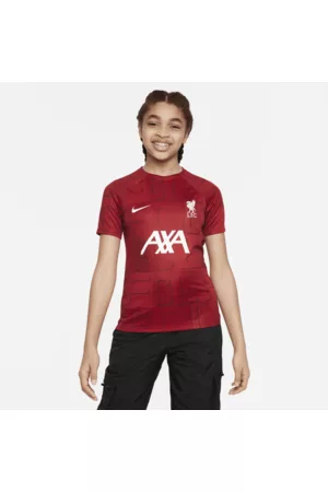 Nike Menina T-shirts & Manga Curta - Camisola de futebol Dri-FIT do equipamento de aquecimento Academy Pro Liverpool FC Júnior