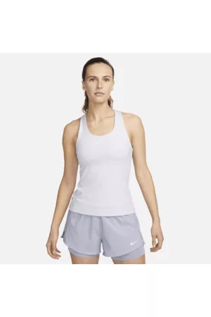 Nike Mulher Soutiens Com Enchimento - Camisola sem mangas com sutiã de desporto almofadado de suporte médio Swoosh para mulher