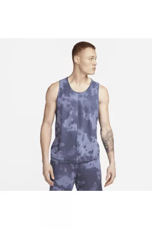 Nike Homem Camisolas sem capuz - Camisola de ioga sem mangas com estampado integral Dri-FIT para homem