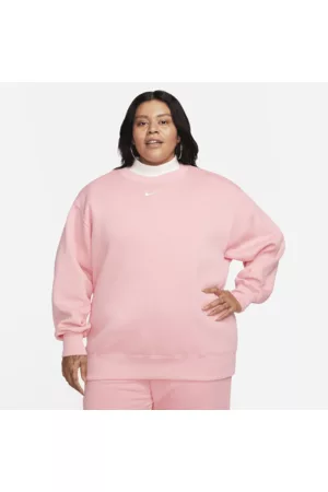 Nike Mulher Malhas De gola alta - Sweatshirt folgada de gola redonda sportswear Phoenix Fleece para mulher (tamanhos grandes)