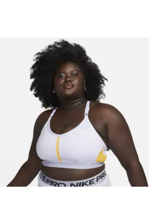 Nike Mulher Soutiens Com Enchimento - Sutiã de desporto almofadado de suporte ligeiro com decote em V Indy para mulher (tamanhos grandes)