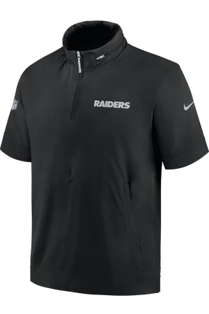 Nike Casaco de manga curta com capuz e fecho até meio NFL Las Vegas Raiders Sideline Coach para homem