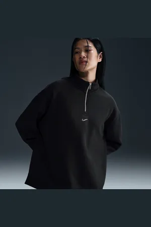 Nike Camisola de lã cardada com fecho a 1/4 Sportswear para mulher
