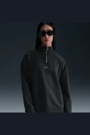 Nike Camisola de lã cardada com fecho a 1/4 Sportswear para mulher