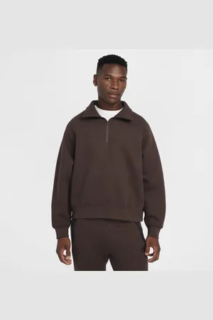 Nike Camisola de lã cardada com fecho até meio Tech para homem