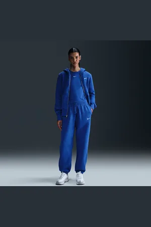 Nike Calças de fato de treino folgadas de cintura subida Sportswear Phoenix Fleece para mulher