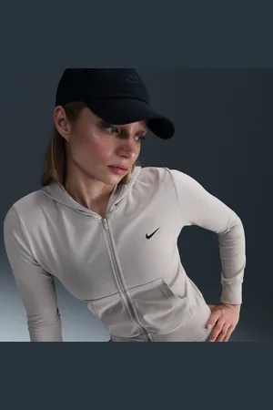 Nike Camisola de manga comprida com fecho completo e capuz Sportswear para mulher