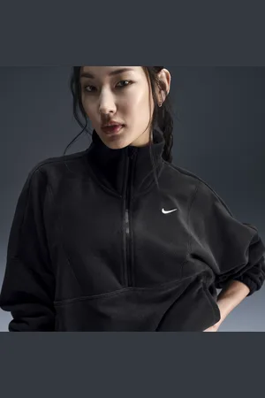 Nike Camisola folgada de lã cardada com fecho até meio Therma-FIT One para mulher