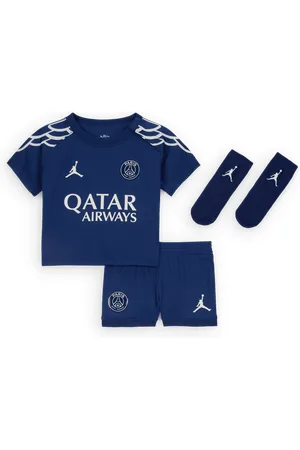 Jordan Conjunto de três peças de futebol de réplica do quarto equipamento Stadium Paris Saint-Germain 2025 para bebé