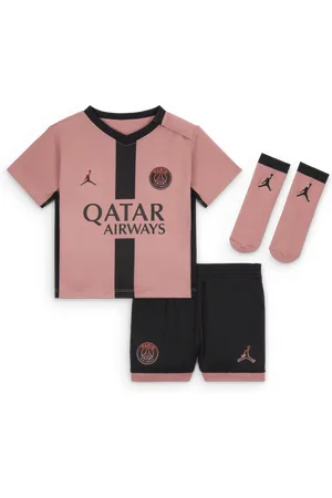 Jordan Conjunto de três peças de futebol de réplica do terceiro equipamento Stadium Paris Saint-Germain 2024/25 para bebé
