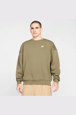 Nike Sweatshirt de gola redonda folgada em lã cardada Sportswear Club para homem