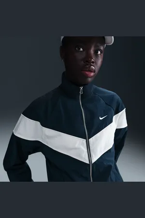 Nike Casaco entrançado folgado com fecho completo e proteção UV Windrunner para mulher