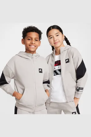 Nike Hoodie de lã cardada com fecho completo Air Júnior