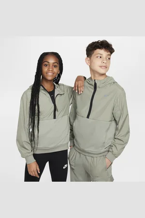 Nike Hoodie de lã cardada com fecho até meio Sportswear City Utility EasyOn Júnior