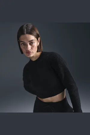 Nike Camisola de manga comprida de malha justa Sportswear Phoenix Cozy Bouclé para mulher