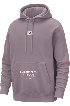 Jordan Hoodie pullover de lã cardada NBA Los Angeles Lakers Courtside para homem