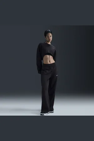 Nike Calças de fato de treino de cintura subida e pernas largas Sportswear Phoenix Fleece para mulher